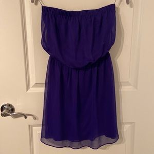 Express Strapless Purple Dress Size XS